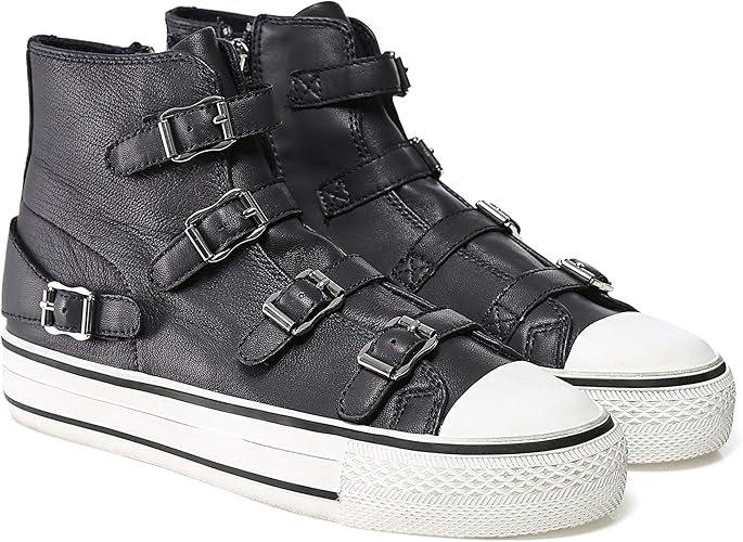 ASH Women's Leather Virgin High Top Trainers Gray 9.5 Amazon.ca Shoes