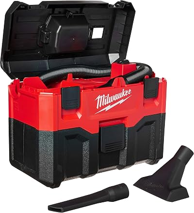 Milwaukee 0880-20 Cordless Vacuum Wet Dry M18VC2 Red 18V Li-Ion