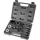 Rpeconu 14PCS Power Steering and Alternator Pulley Tool Kit, Replace Vehicle Steering Pump and Car Repair Tools, Essential Car Repair Tools for Mechanics with Storage Case