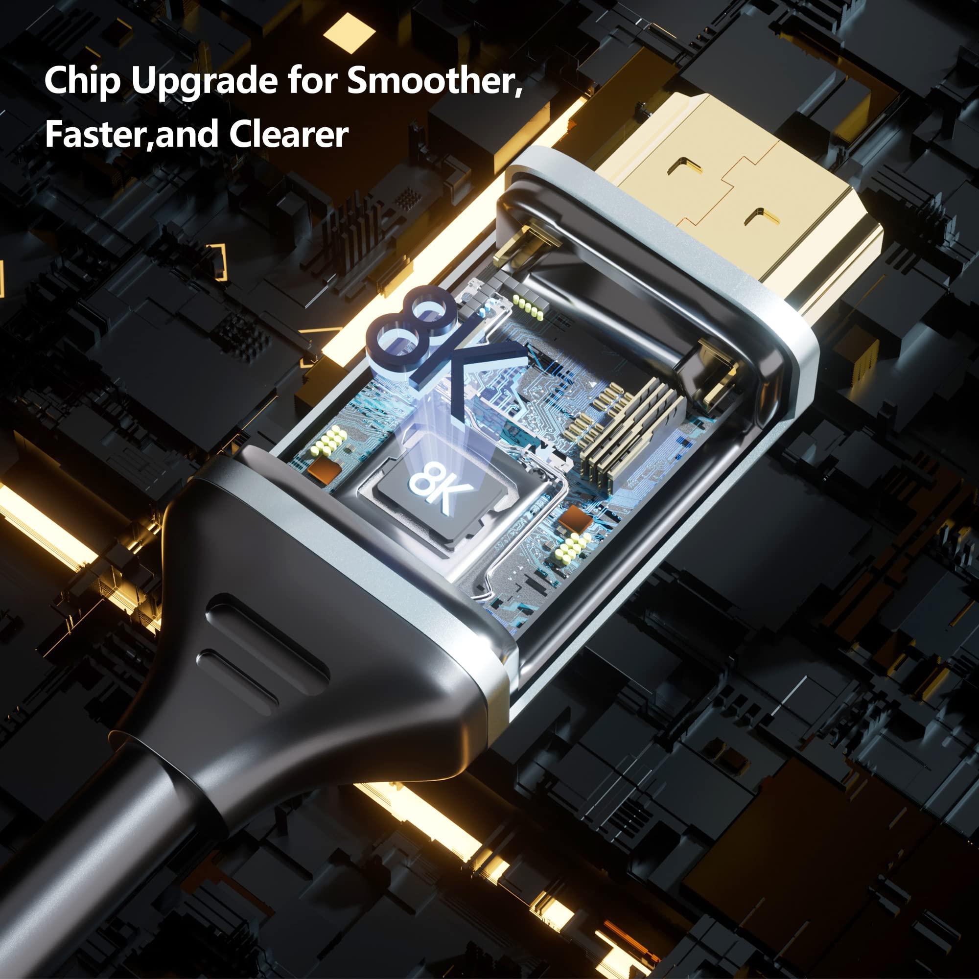 fairikabe HDMI 2.1 naar DisplayPort 1.4 kabeladapter, 1,8 m, actieve HDMI-bron unidirectioneel naar DisplayPort 8K monitorkabel, converter voor computer, pc, PS5, Xbox mannelijk naar mannelijk