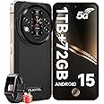 OUKITEL WP200 Pro Android 15 Rugged Phone 5G Unlocked-72GB RAM+1TB ROM Rugged Smartphone with Earphone/SmartWatch, 8800mAh(45w)Battery, 6.7'' FHD+120HZ AMOLED Display,108MP Camera, NFC/AI/GPS/T-Mobile