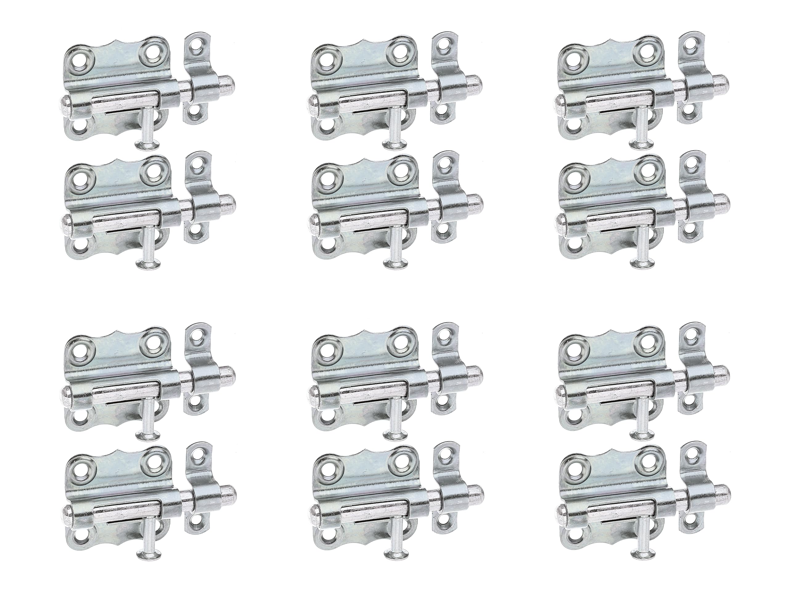 Sliding Bolt with Knob Handle Without Spring 39 x 38 Diameter 8 mm Oberflaeche: galvanisch Gelb verzinkt