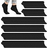 SHENLIU 100 Pairs Low Cut Ankle Socks for Women Men Bulk Thin Breathable Casual No Show Sock Athletic Cotton Socks