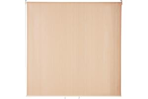 VICLLAX Outdoor Roller Shade, Patio Blinds Roll Up Shade (8' W X 8' L), Wheat