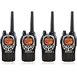 Midland GXT1000VP4 50 Channel GMRS Two-Way Radio - Up to 36 Mile Range Walkie Talkie - Black/Silver (Pack of 4)
