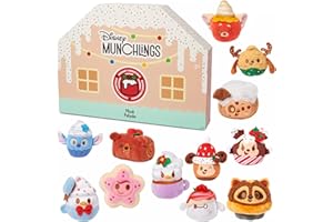 Disney Store Official Munchlings 12-Day Advent Calendar Plush - Season's Sweetings Exclusive - Micro 4-Inch Collectible Set - Countdown to Christmas - Disney Toy for Fans & Kids