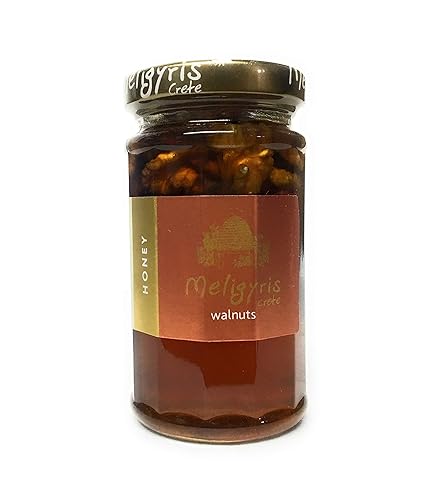 Meligyris - Pinienhonig aus Kreta mit ganzen Wallnüssen 300g