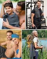 Fit-Flip Microfiber Swimming Towel 80x40cm Quick Dry Cool Grey view 5
