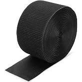 Hedume 42 ft Gymnastics Mat Hook Fastener, Black 4" Wide Nylon Hook, Hook Mat Fastener for Carpet Bonded Foam Seam, Gymnastics and Cheer Mat Gym Floor