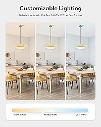 VONLUCE Modern Chandeliers, 18" Drum Chandeliers