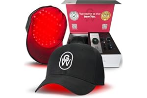 GroWell Red Light Therapy Hair Growth Cap – FDA Cleared Laser Treatment for Hair Regrowth and Reduced Shedding – LED & Laser Red Light Therapy Clinically Proven in Double-Blind Studies -Black