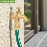 BLOSTM Solid Brass Hose Tap Outside Tap Kit ½ inch Quick Connector view 5