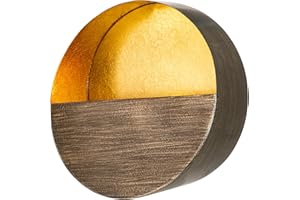 ARBORUS Luxury Metal Wall Candle Sconces – Large Handcrafted Wall-Mounted Tealight Candle Holders with Gold Leaf Interior – Modern & Rustic Home Décor for Living Room, Hallway – 11.8" Bronze Single Piece