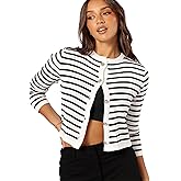 Petal & Pup Womens Cynthia Striped Button Front Cardigan