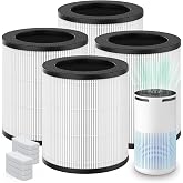 XBWW 4 Packs W-01 Replacement Filter Compatible with DBFIT W-01 Air Cleaner Purifier with 8pcs Aroma Pads, 3-in-1 Filter