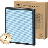 DAYETTE AP303/304/305/405 Replacement H14 HEPA Air Purifier Filter, Designed for Smoke Wildfire, Activated Carbon