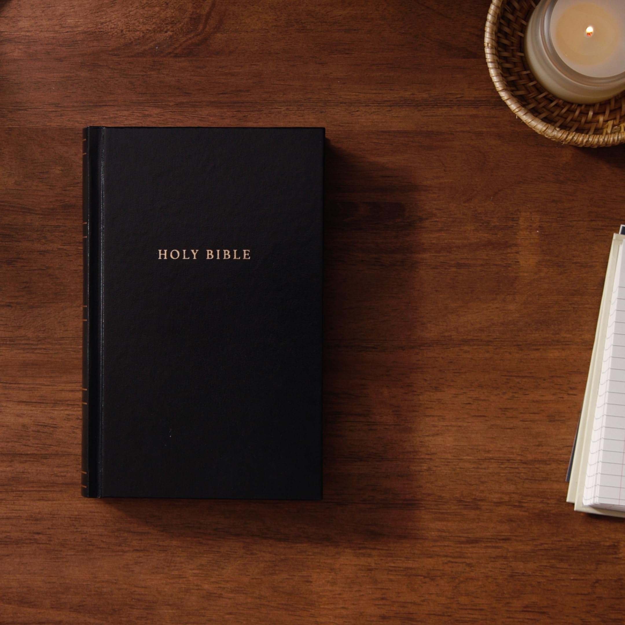 NKJV Personal Size Large Print Bible with 43,000 Cross References, Black Hardcover, Red Letter, Comfort Print