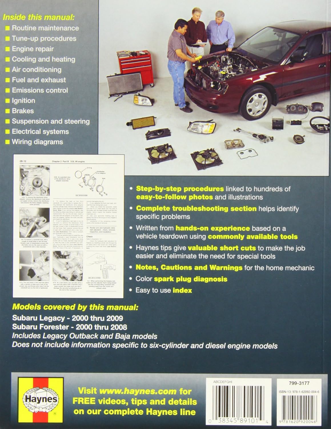 Amazon.com: Subaru Legacy and Forester Legacy 2000 Thru 2009 - Forester  2000 Thru 2008 - Include Legacy Outback and Baja: Editors of Haynes Manuals:  ...