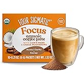 Four Sigmatic Mushroom Coffee Latte | Daily Dose Alternative | Organic Instant Coffee Latte Mix with Lion's Mane, Chaga Mushrooms & Coconut Milk Powder | Keto & Dairy-Free | 10 Packets