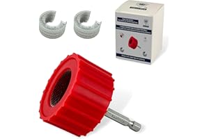 KWALITISTAR 1.0-Inch[3PC] Copper Pipe Cleaner for Power Drill, Model InerLok100-A [1.0” Tube Cleaning Brush & 2 Brushing Pieces] Cleans Copper Pipes for Soldering, w/ Stainless-Steel Wire Bristles & 1/4” Shank