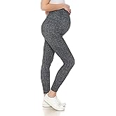 Leggings Depot Women's Maternity Leggings Over The Belly Pregnancy Casual Yoga Tights
