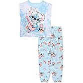 Disney Girls' 2-Piece Loose-fit Pajama Set, Princess Pajamas, Soft & Cute for Kids