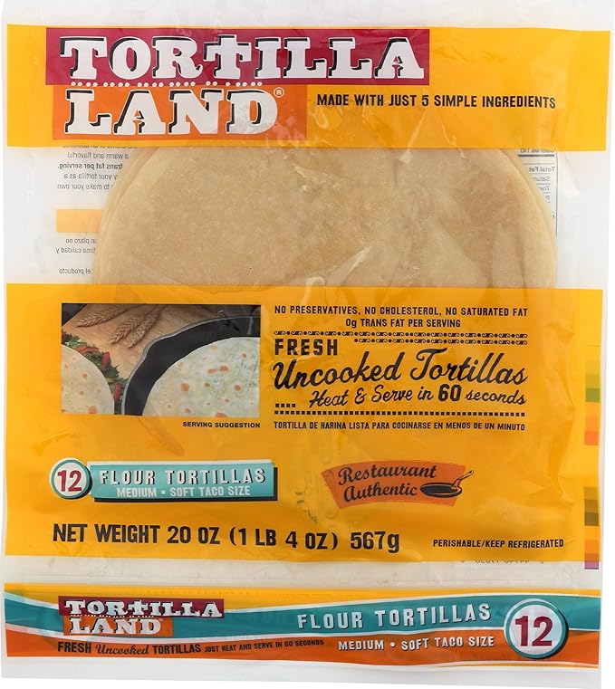 Tortilla Land Uncooked Flour Tortillas, 20 oz Grocery
