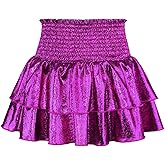 JESKIDS Girls Metallic Skirts Shiny Sparkly Sequin Cheerleaders Skirt