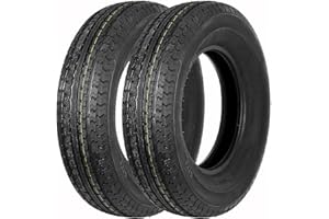 Set of 2 Anlibatt ST205/75R15 Radial Trailer Tire, 205 75 15 Trailer Tire, ST205/75R 15 Tire, 8 Ply Load Range D, 107N
