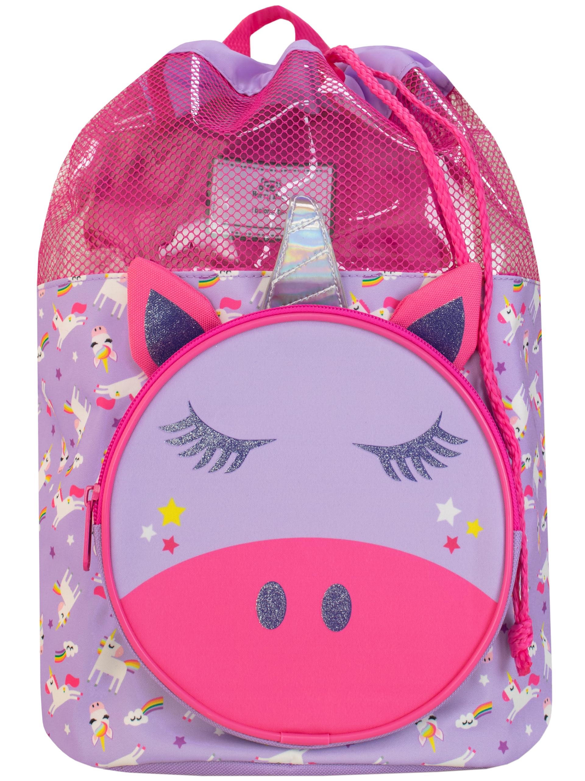 Harry Bear Kids Swim Bag Unicorn Purple