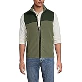 Lands' End Men's Anyweather RainDefense Fleece Vest Medium River Stone Green