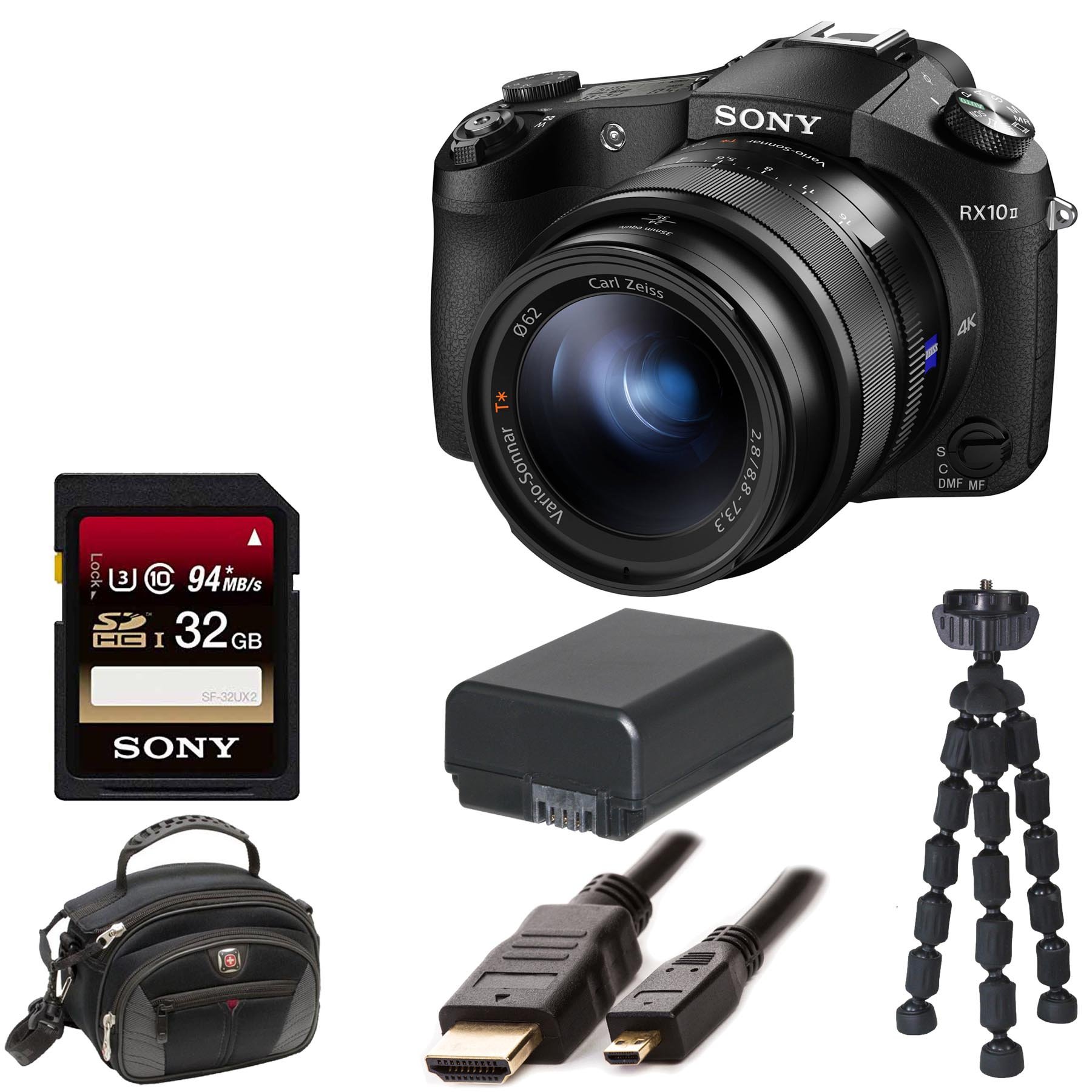 Sony Cybershot DSCRX10 II Digital Camera with Sony 32GB SD Card