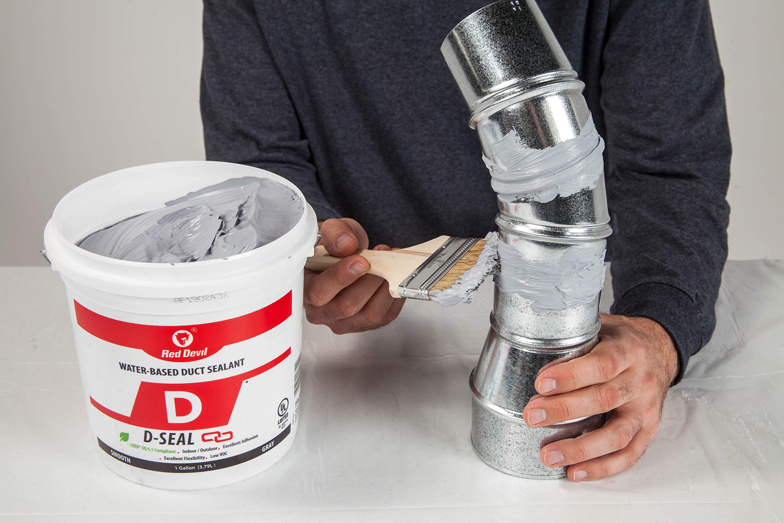 Red Devil 0841DI D-Seal Smooth Water Based Duct Sealant, 1 Gallon, Gray