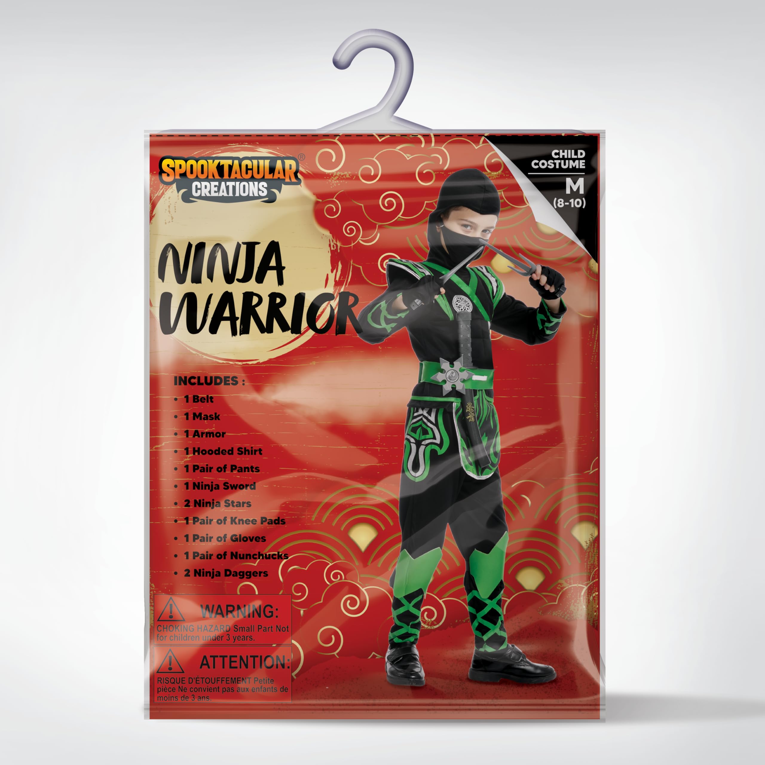 Spooktacular Creations Kids Ninja Costume, Child Boy Ninja Outfit Set, Halloween Costume for Toddler Themed Dress Up Party