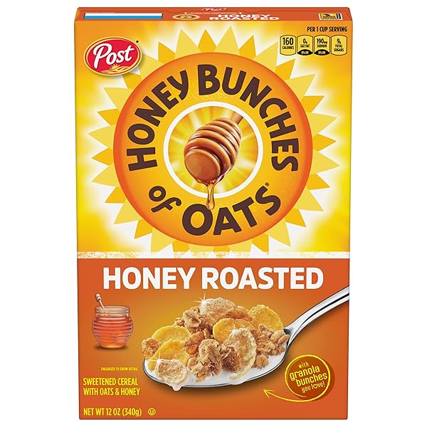 HONEY BUNCHES OF OATS HONEY ROASTED BREAKFAST CEREAL...