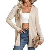 GRACE KARIN Long Cardigans for Women Lightweight, Open Front Cardigan Trendy 2026, Crochet Casual Spring Vacation Outfits