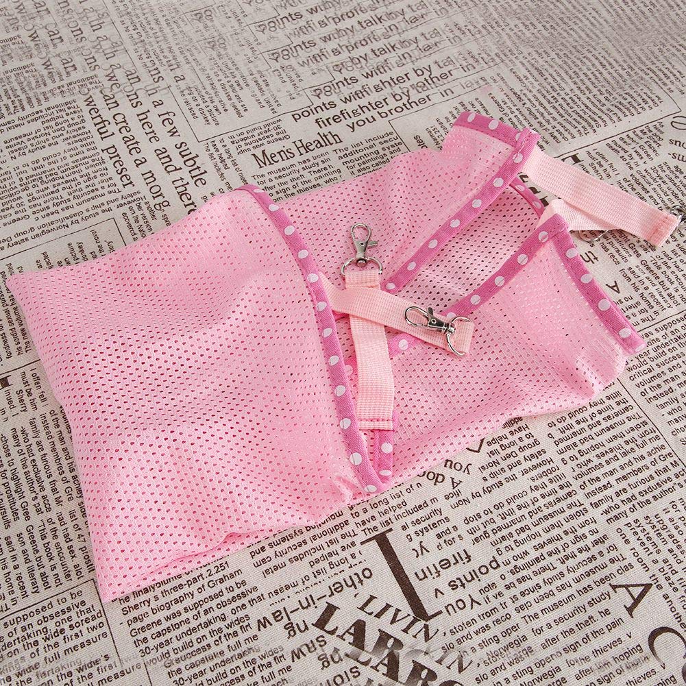 Pssopp Cat Hammock Hanging Bed - Two-Sided Multi-Functional Portable Breathable Mesh Cat Shelves for Cats All-Season (Pink L)