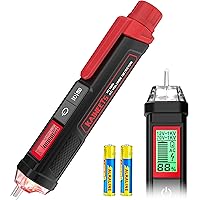 KAIWEETS Voltage Tester, Non-Contact Voltage Tester with Signal Percentage, Dual Range AC 12V/70V-1000V, Live/Null Wire Teste