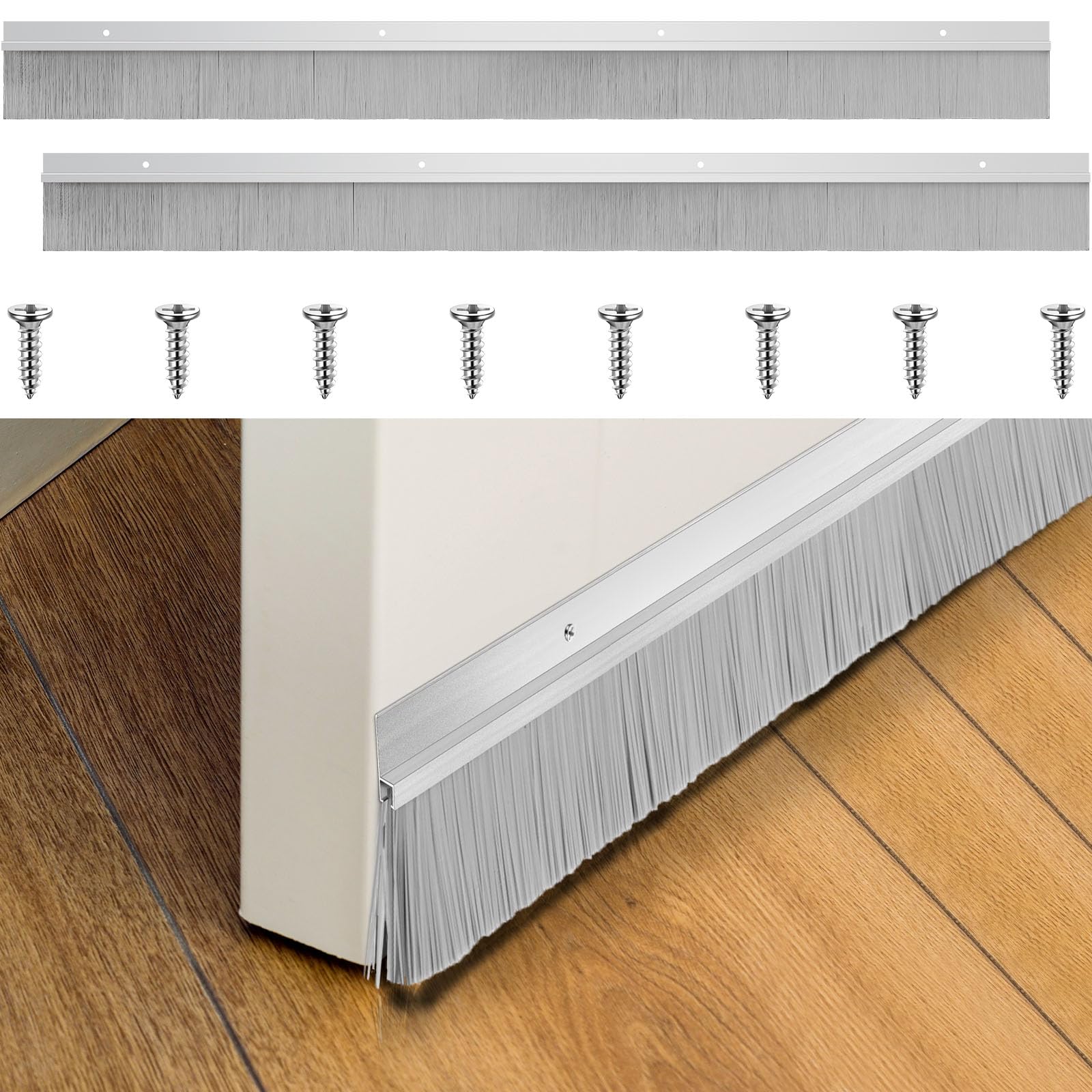 Frienda 2 Set Door Brush Bottom Sweep Brush Weather