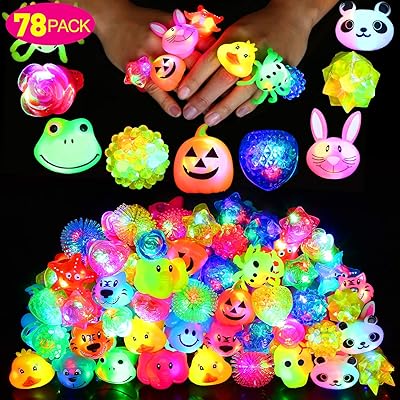 SCIONE 78-pack Light Up Rings for Kids Birthday Nigeria Ubuy