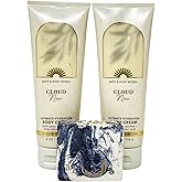 Bath & Body Works Cloud Nine 2 Piece Body Cream Gift Set with a Charcoal Scrub Bar Soap - Full Size