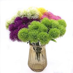 CATTREE Artificial Dandelion Flowers 5 Color x 2pcs