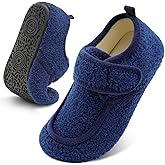 BARERUN Womens Mens Slippers Diabetic House Slippers for Women Men Wide Indoor Slip on Barefoot Adjustable Orthopedic Neuropathy Arthritis Edema Plantar Fasciitis Slipper Socks