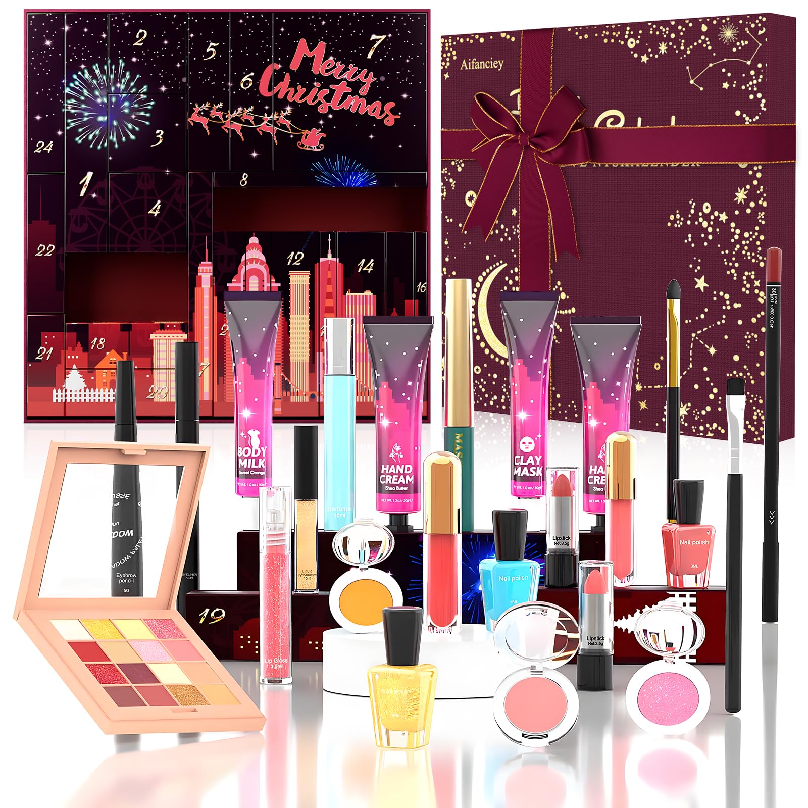 Beauty Advent Calendar 2025-24 Surprising Makeup Set Gifts Christmas Beaut Advent Calendar for Women Girls Teenager Beauty Makeup