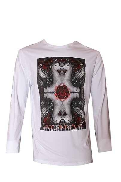 maglia bianca uomo manica lunga