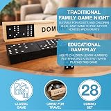 D.A.Y. Republic 28pc Double Six Domino Set in Wooden Case Traditional Travel view 3