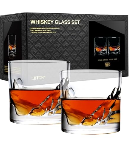 Amazon.com | TCOOME Vintage Japanese style Mountain Whiskey Glass