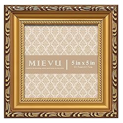 MIEVU 5×5 Gold Picture Frame - Picture Frames for