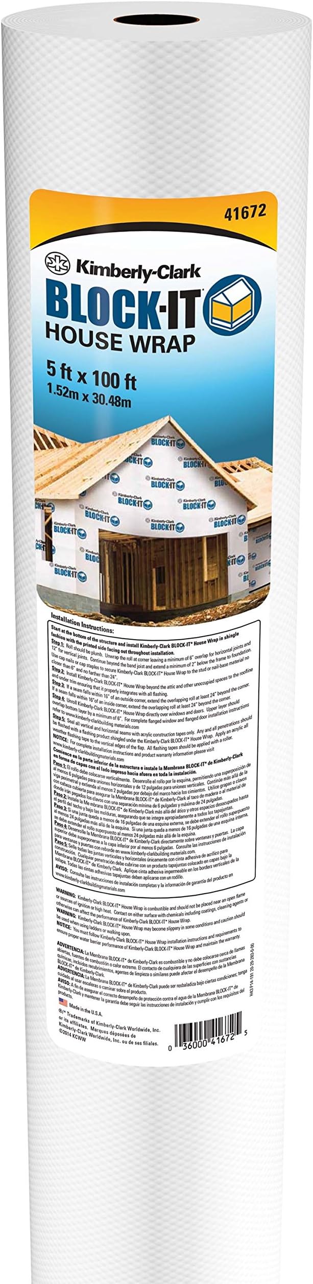 KimberlyClark BlockIT House Wrap 5' x 100' Pricepulse