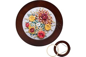 XEmbro 6 Inch Embroidery Hoop Frame for Hanging Christmas Sewing Ornaments, Decorative Embroidery Frame for Display Finished Embroidery & Cross Stitch Arts